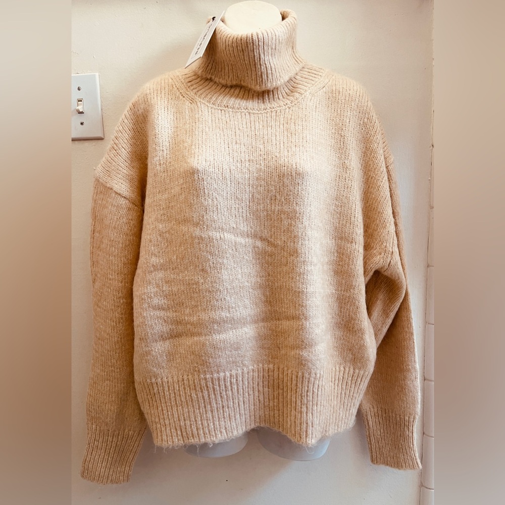 NWT FOR THE REPUBLIC Fuzzy Mock Neck Sweater - Picture 2 of 5